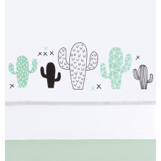 Sábana Trip.Cuna 60 Cactus Verde Menta Sonpetit